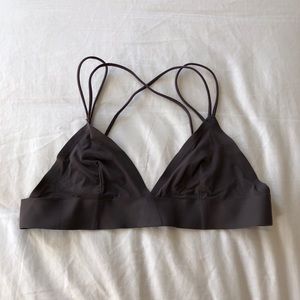 Bralette and grey 1/4 zip